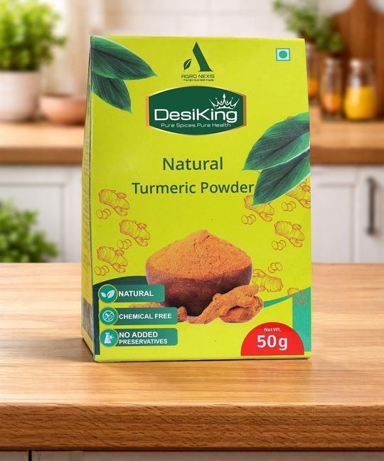 DesiKing Turmeric Powder (Haldi) | Natural & Chemical Free | No Added Preservatives | Pure Spice  50g