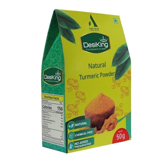 DesiKing Turmeric Powder (Haldi) | Natural & Chemical Free | No Added Preservatives | Pure Spice  50g