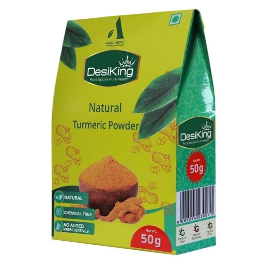 DesiKing Turmeric Powder (Haldi) | Natural & Chemical Free | No Added Preservatives | Pure Spice  50g