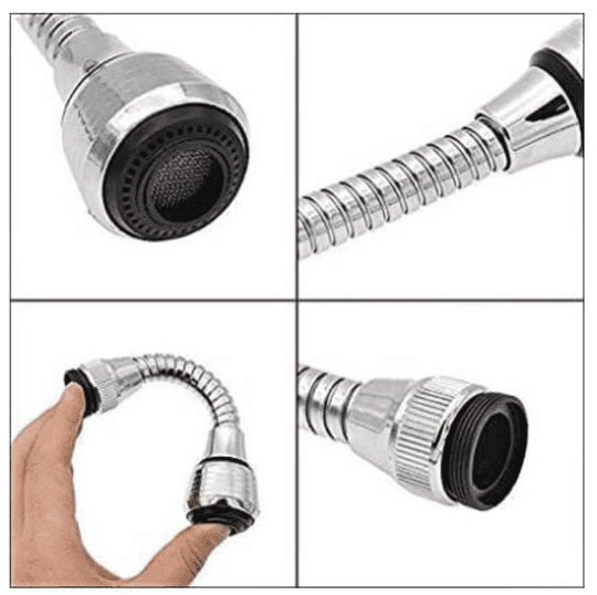 COSWARE Turbo Flex 360 Faucet Sprayer Head Water Tap Extender Multiple use in Bathroom/Kitchen Tap Extension Water Saving Sprinkler and Aerator,Adjustable Head Nozzle