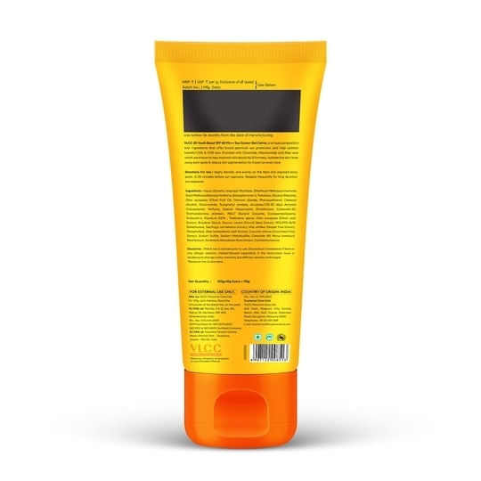 VLCC 3D Youth Boost SPF 40 +++ Sunscreen Gel Cream - 100 g with 10g extra