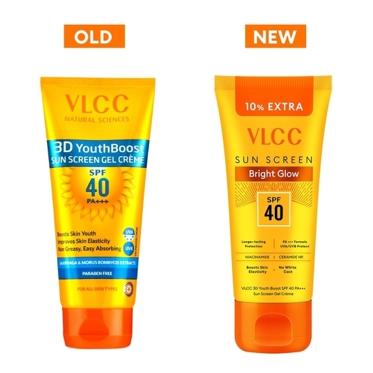 VLCC 3D Youth Boost SPF 40 +++ Sunscreen Gel Cream - 100 g with 10g extra