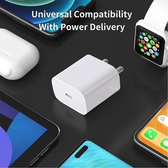 Hespa 20W USB C Power Adapter Compatible With IPhone 16 16 Plus 16 Pro 16 Pro Max 15 15 14 13 12