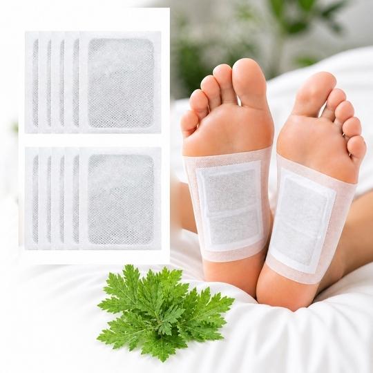 HESPA Overnight Deep Cleansing Foot Patches with Ginger Oil for Relaxation 10 Pieces