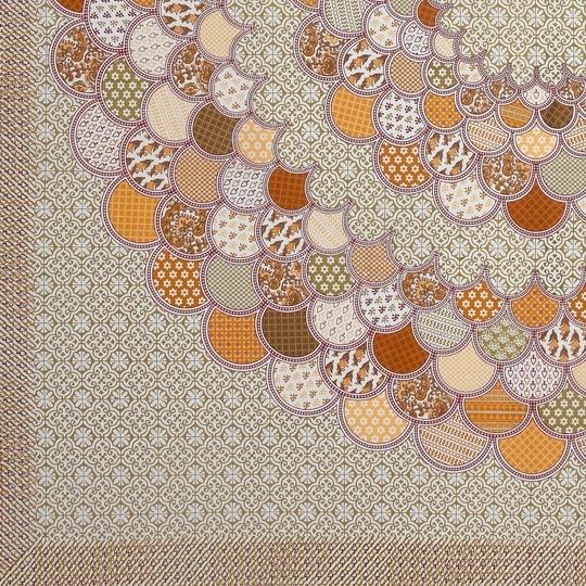 UniqChoice 100% Cotton Beige Color Printed Traditional Double Bedsheet With 2 Pillow Cover(229_Beige_89)