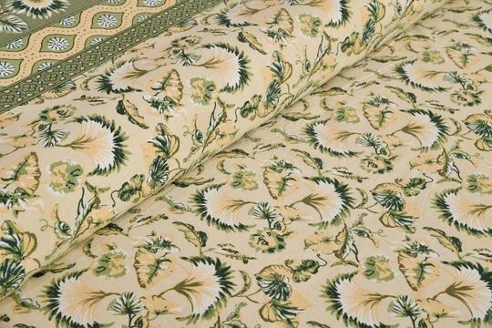 UNIQCHOICE 180 TC Green Color Floral Printed King Size Bedsheet With 2 Pillow Cover (ELEG-37-Green)
