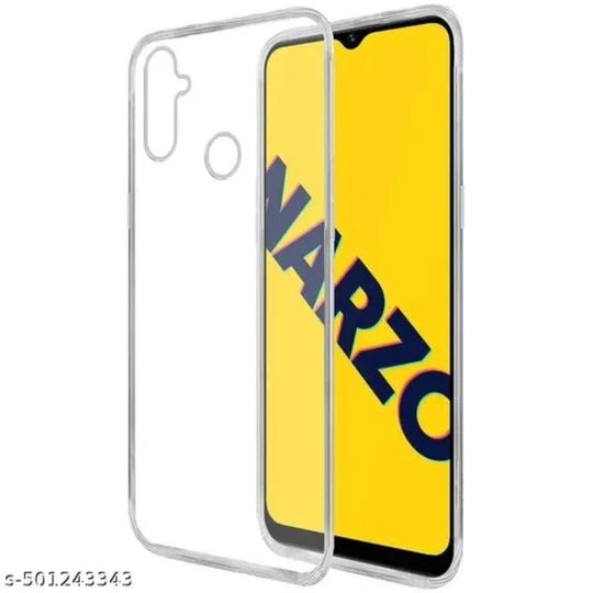 BnTmobclo Transparent Back Cover for Realme Narzo 10A | Slim, Flexible & Shockproof Clear TPU Case