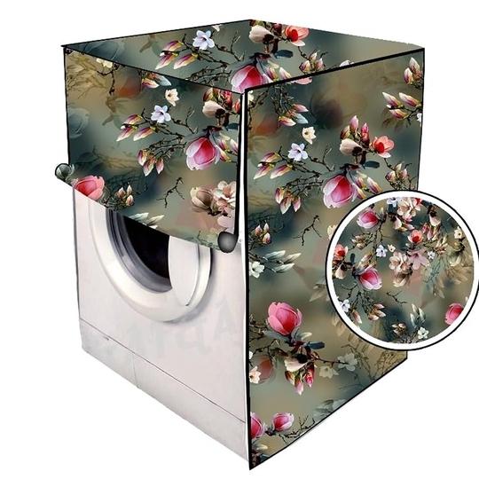 MAHAL CREATION Front Load Fully-Automatic Washing Machine Cover Suitable for LG 7 KG (FHV1207ZWP) Green.
