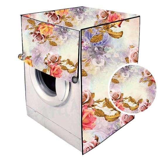 MAHAL CREATION Front Load Fully-Automatic Washing Machine Cover Suitable for LG 7 KG (FHM1207SDM) Gold.