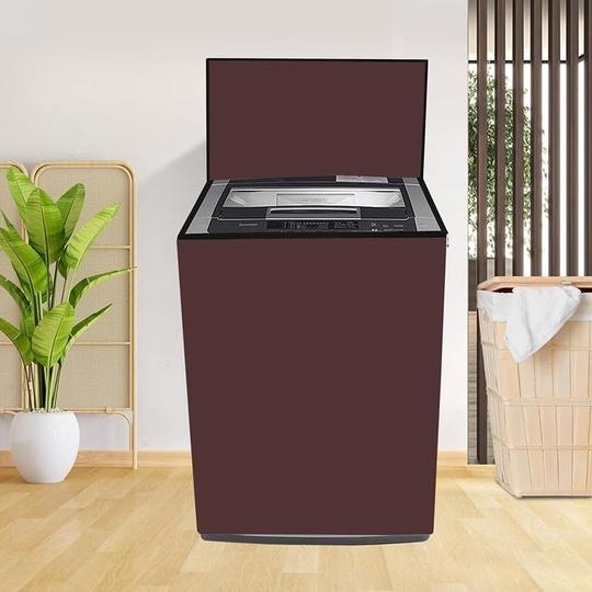 MAHAL CREATION Top Load Fully-Automatic Washing Machine Cover Suitable for Lg 8 KG (T80SJBK1Z) Coffee Colour.