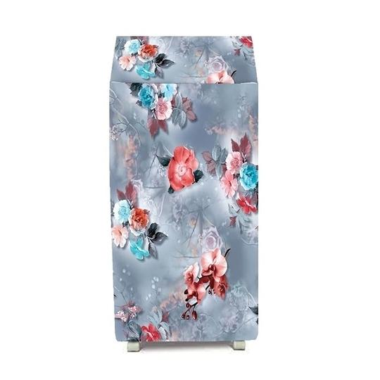 MAHAL CREATION Cooler Cover Compatible For Bajaj TC2008 26L Personal Tower Air Cooler Waterproof, Dustproof, Size (HxWxD) 101.6X44.45X44.45 Cm, Grey Flower.