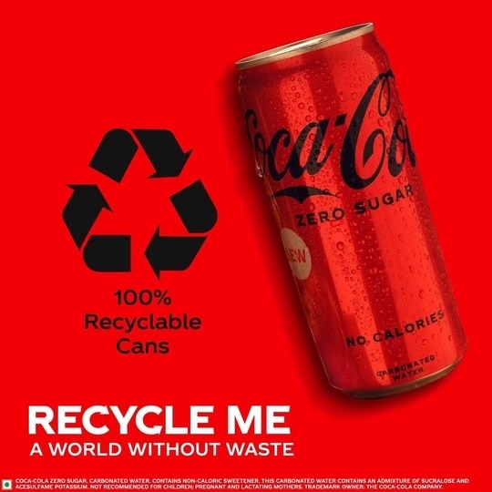 Coca Cola Zero Sugar, 330 Ml (Pack of 2) - Imported from Malaysia