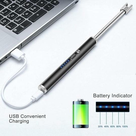 JENUK Rechargeable Electric Arc Lighter for Candles, Kitchen, 360 Degree Flexible Neck, USB Lighter, Windproof, Flameless, Diwali Fireworks