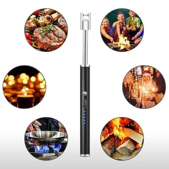 JENUK Rechargeable Electric Arc Lighter for Candles, Kitchen, 360 Degree Flexible Neck, USB Lighter, Windproof, Flameless, Diwali Fireworks