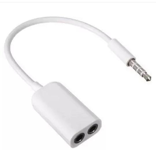 Tech Gear White 3.5mm Audio Jack Stereo Headphone Splitter