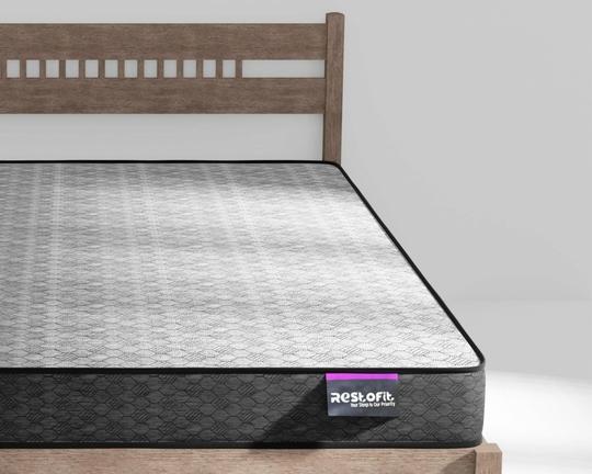 Restofit Ortho Dual Flip Mattress (Hard & Soft) | 78x36x5 Inches Single Size Mattress | Next Gen Cool Tech Foam Mattress, Viscose Cotton Outer Fabric 7 Years Warranty Vacuum Roll Packaging