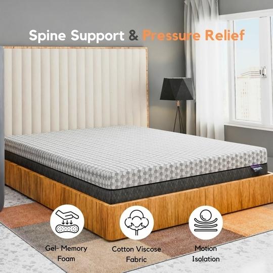 RESTOFIT Premium 3-Layer Orthopedic Mattress | 75x72x6 Inches King Size Mattress 6" Thickness | NextGen Cool-Tech Memory Foam Mattress | Viscose Cotton Zipper Cover 11 Years Warranty Vacuum Packaging