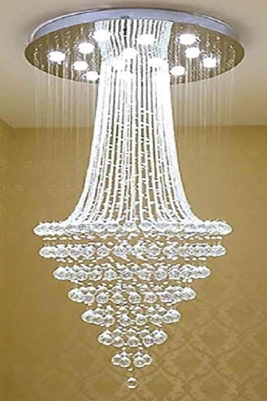 Crysta World White Four-Light K9 Crystal Chandelier