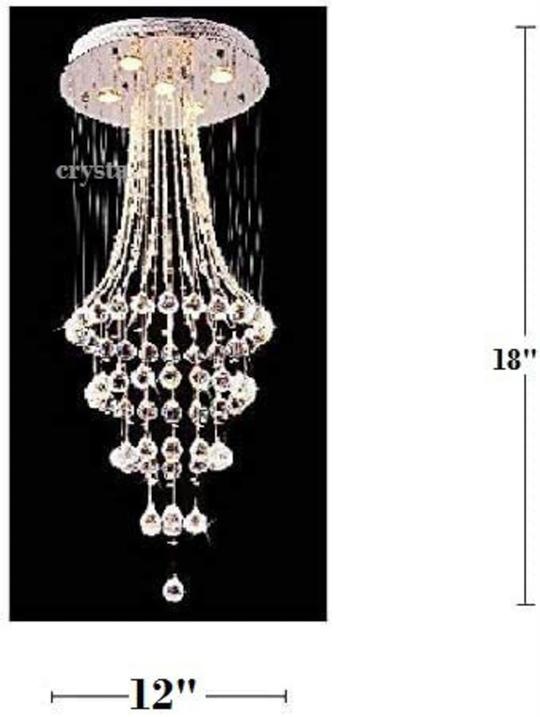 Crysta World White Four-Light K9 Crystal Chandelier