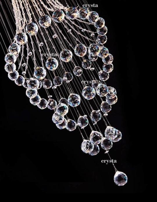 Crysta World White Four-Light K9 Crystal Chandelier