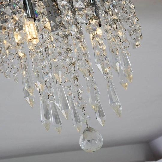 Crysta World Multicolour K9 Crystal Chandelier (9 Watt)