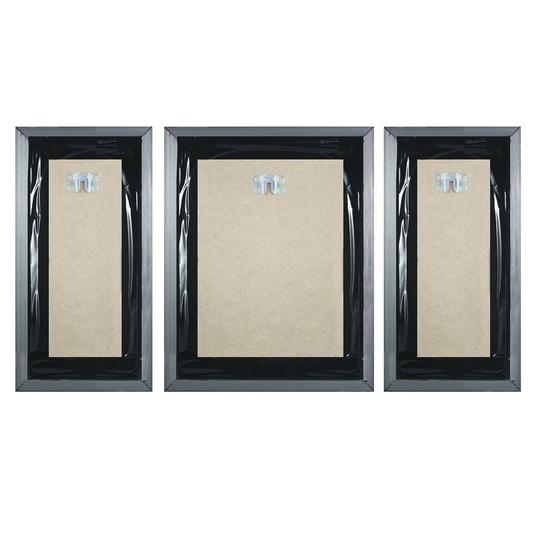Indianara 3 Pc Set Of Lord Ganesha Paintings (1521) Without Glass 5.2 X 12.5, 9.5 X 12.5, 5.2 X 12.5 Inch