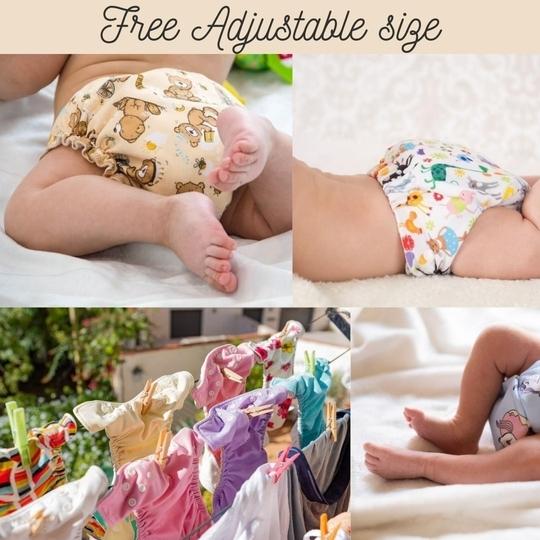 Seabird Reusable Cloth Diaper For 3-17 KG Kids Adjustable Size With Insert/Pad