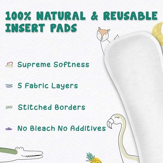 Seabird Reusable Cloth Diaper For 3-17 KG Kids Adjustable Size With Insert/Pad