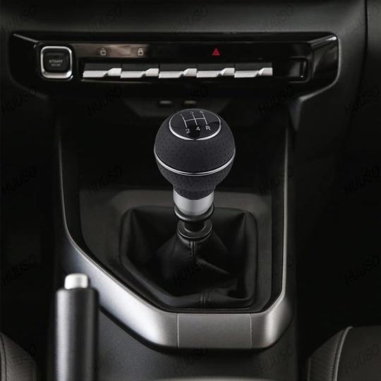 Huuso Car 5 Speed Manual Transmission Gear Shift Knob Momo Silicone-Silver With 4 Adapters And Allen Screws Compatible With Volkswagen Jetta (Type-Ii) 2010-2015