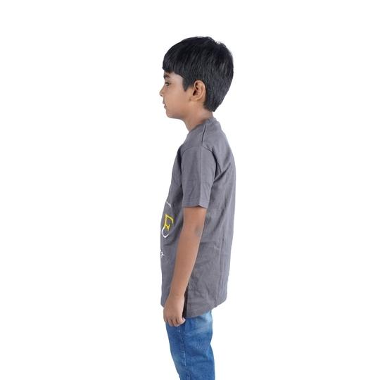 VIBRANCE T-Shirt for Boys | Regular-Fit | Dark Grey | 7-8 Years | KIDS207