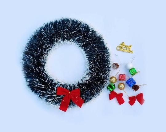 CraftVatika Large Christmas Wreath Decoration for Door Home Wall Decor Hanging for Christmas