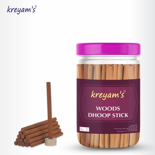Kreyam's Woods Dhoop Stick 100 Gm Agarbati Dhoop Sticks Dhoop Sticks For Pooja Wood Dhup Batti Agarbatti Dhoop Incense Sticks Set Set