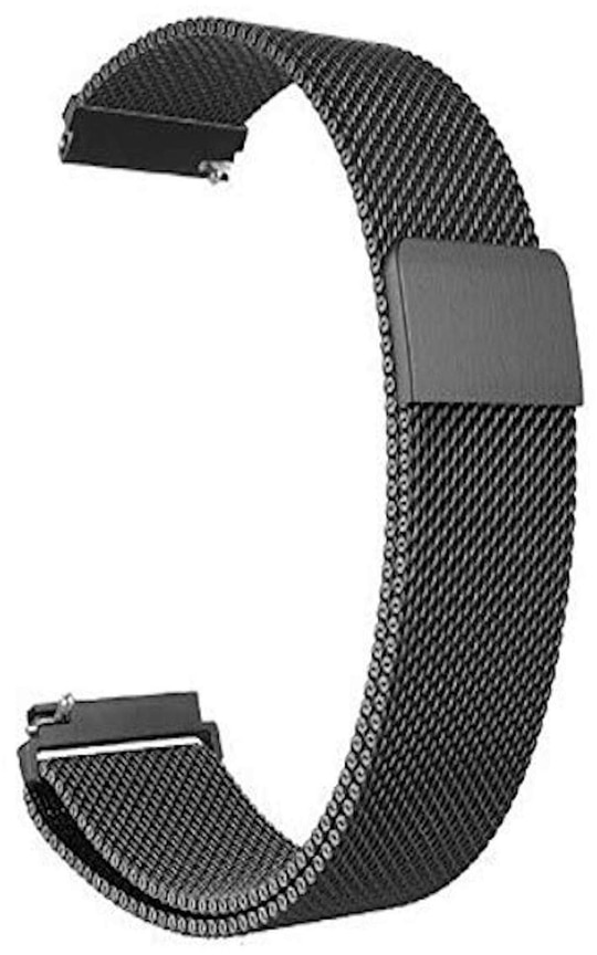 Prolook Stainless Steel Chain Milanese Loop Adjustable Magnetic Band Strap Compatible with Amazfit Bip U (Black)