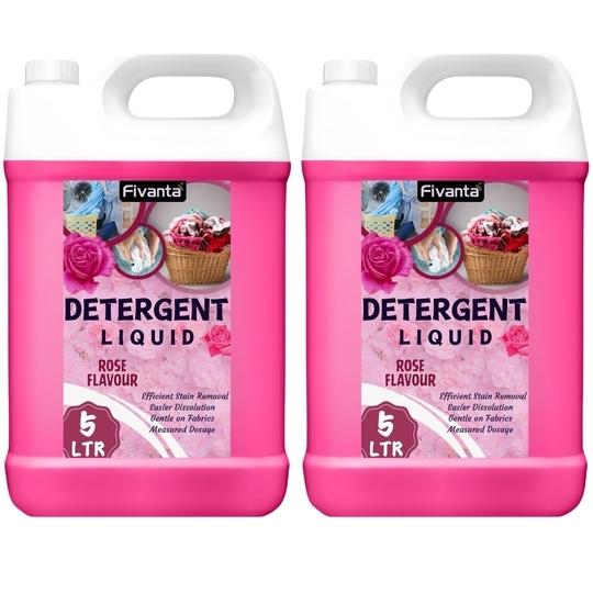 FIVANTA Detergent Liquid 10 Liter Pink With 2X Power, No Harmful Chemical, rehabilitative ingredient