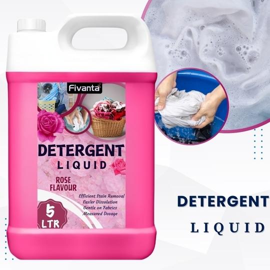 FIVANTA Detergent Liquid 10 Liter Pink With 2X Power, No Harmful Chemical, rehabilitative ingredient