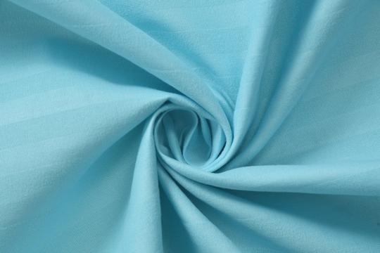 Homefab India 144 TC Microfiber Single Bedsheet with 1 Pillow Cover - Light Blue, Stripped
