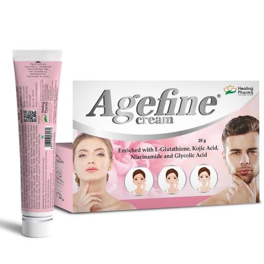 Healing Pharma - Agefine Face Cream With L Glutathione, Kojic Acid, Niacinamide and Glycolic Acid Cream | Face Cream for Pigmentation and Darks Spot | Face Cream for Men & Women - 20g