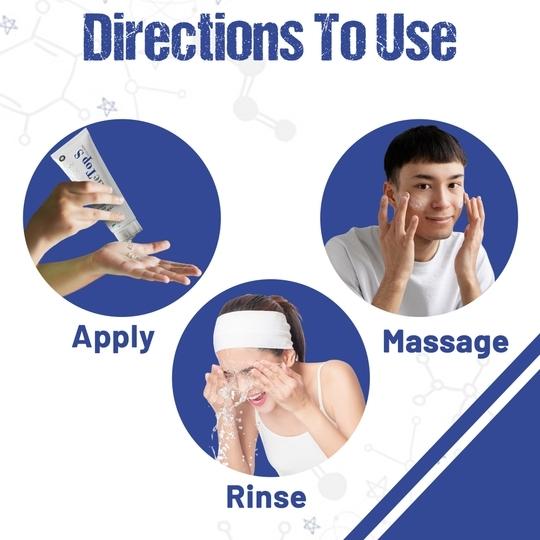 Healing Pharma - AcneTop Salicylic & Glycolic Acid Face Wash For Oily/Dry & Acne Prone Skin | Face Wash for Oil Control & Dirt Removal | Face Wash Fights Pollution, Blackheads & Pimples | Face Wash for Women and Men - 60ml