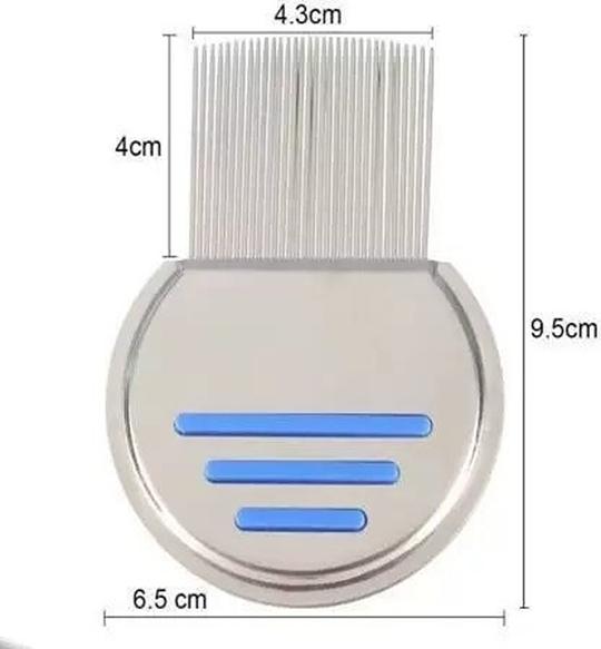 D-Top Nit Free Terminator Lice Comb, Professional Stainless Steel Louse and Nit Comb ()