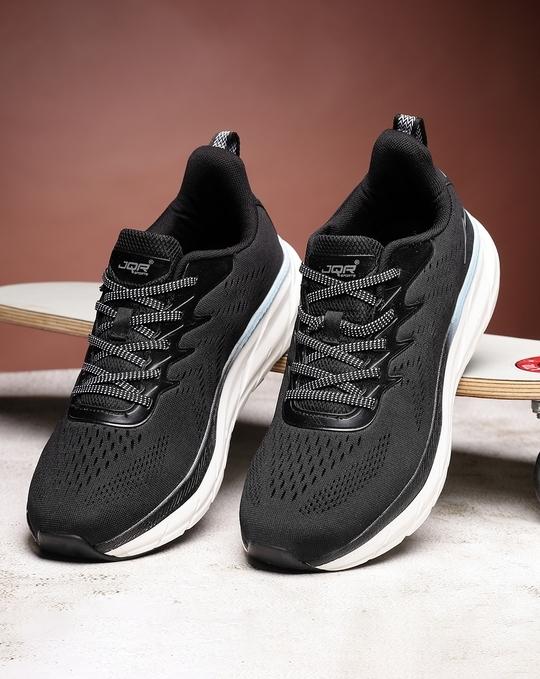 JQR ATLANTA Black Running Shoes for Men