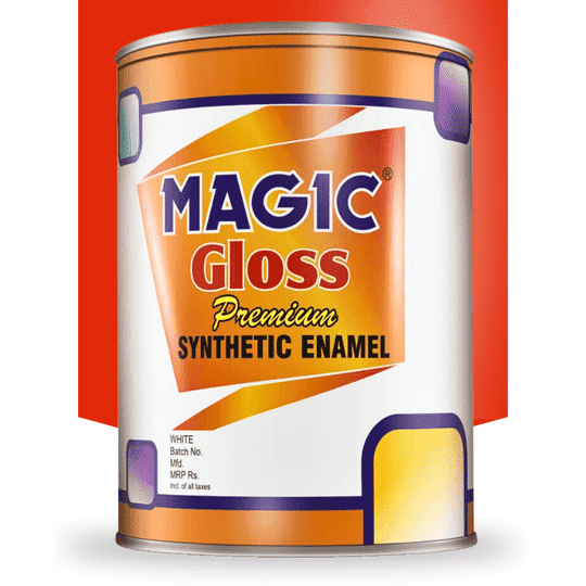 Magic Paints Enamel Paint Smooth Gloss Finish, Durable & Weather-Resistant Coating for Wood and Metal Orange 1l
