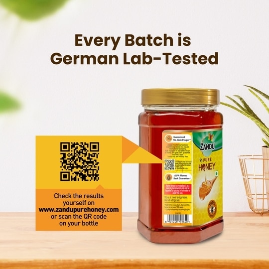 Zandu Pure Honey || 100% Pure || No Added Sugar & Adulteration, 1KG
