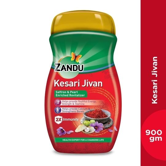 Zandu Kesari Jivan Chyawanprash, 900g, Ayurvedic Immunity Booster for Adults and Elders, Builds Energy, Strength & Stamina, Strengthens Bones, Enriched Revitalizer