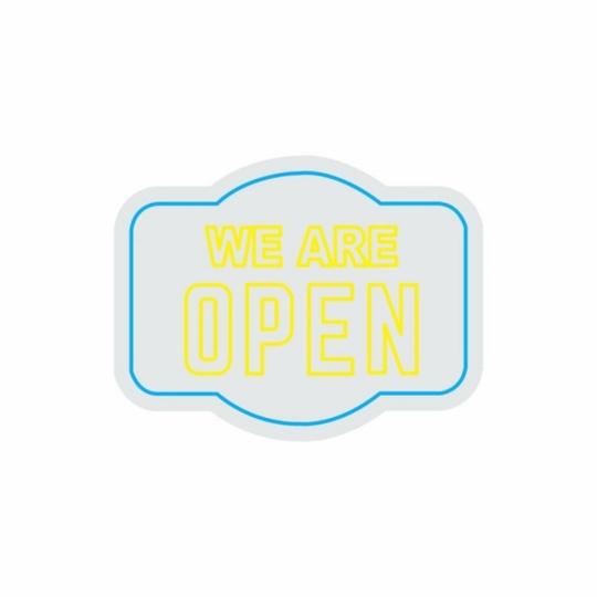Custom Neon | We Are Open Neon Sign | 24x31 | Multicolor Neon Sign for Restaurant