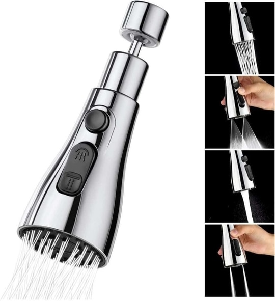 Clay Plus Faucet head Universal Kitchen Faucet 3-Function Pull Down Sink Sprayer Aerator Foam Flow Faucet