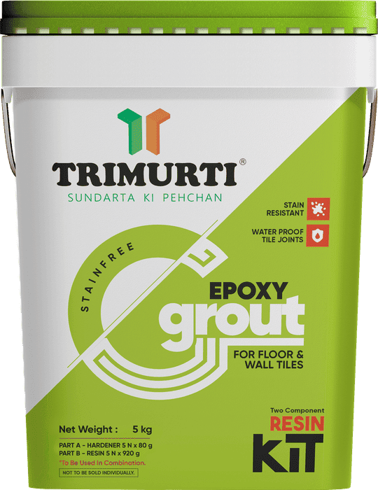 Trimurti 5 Kg Sparkling Golden Night Black Premium Stain-free Epoxy Grout 2 Component with Ultimate Protection for Floor & Wall Tiles - Stain Resistant, Waterproof, and Fortified with Hardener, Resin, and Filler Powder