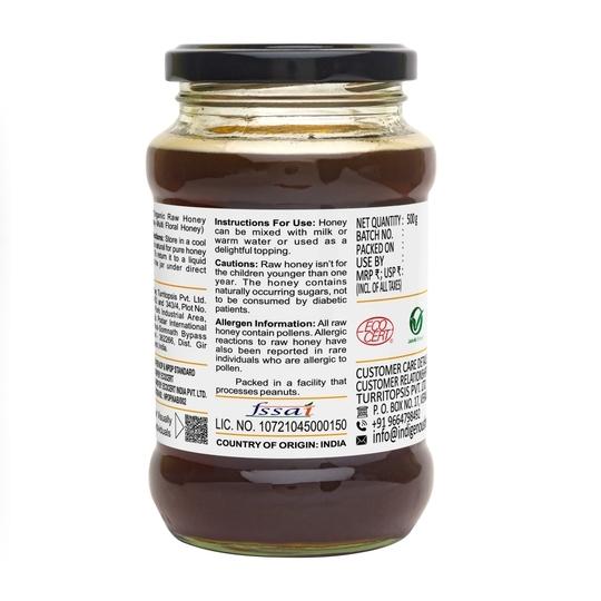 INDIGENOUS HONEY Raw Organic Honey NMR Tested Organic Certified Pure Natural Honey - 500 g