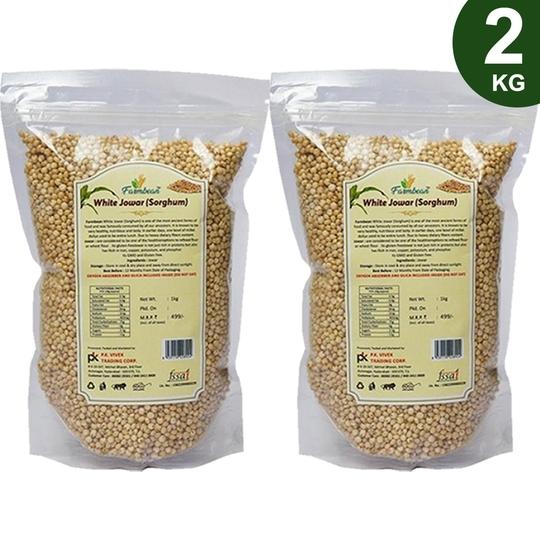 Farmbean White jowar 2Kg | Sorghum whole