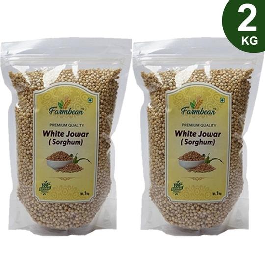 Farmbean White jowar 2Kg | Sorghum whole