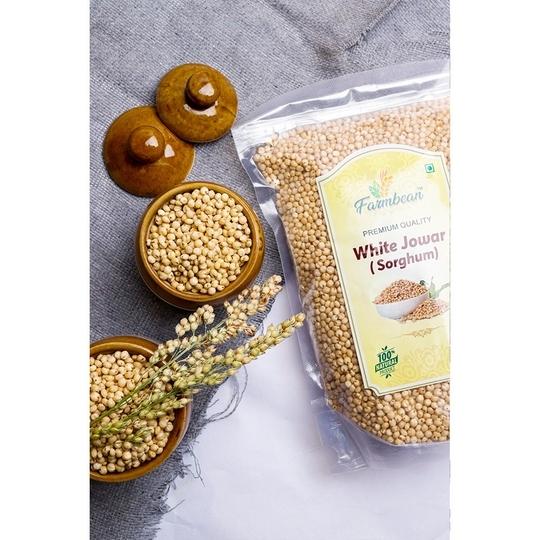 Farmbean White jowar 2Kg | Sorghum whole